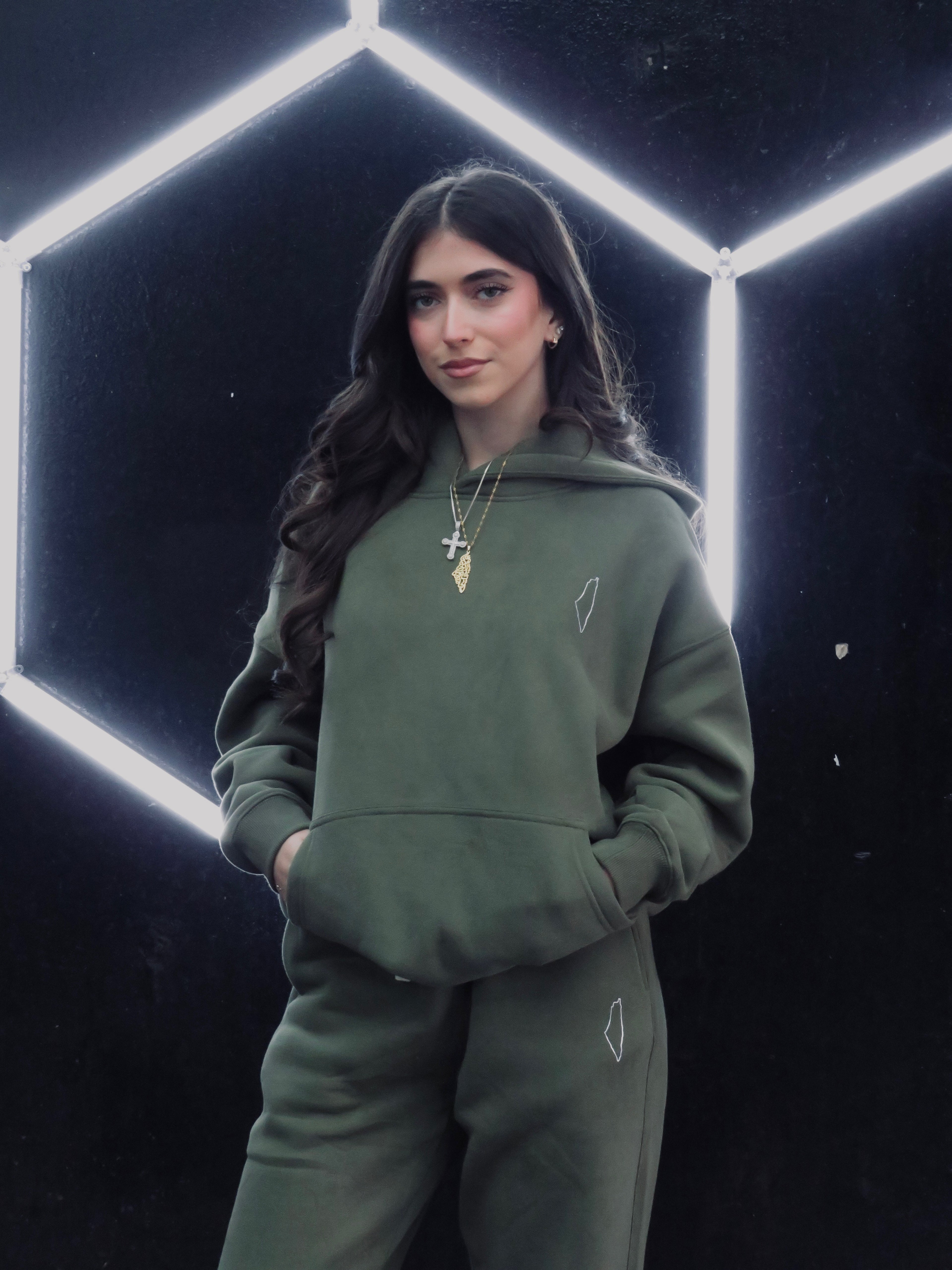 Green Palestine Map Sweatsuit