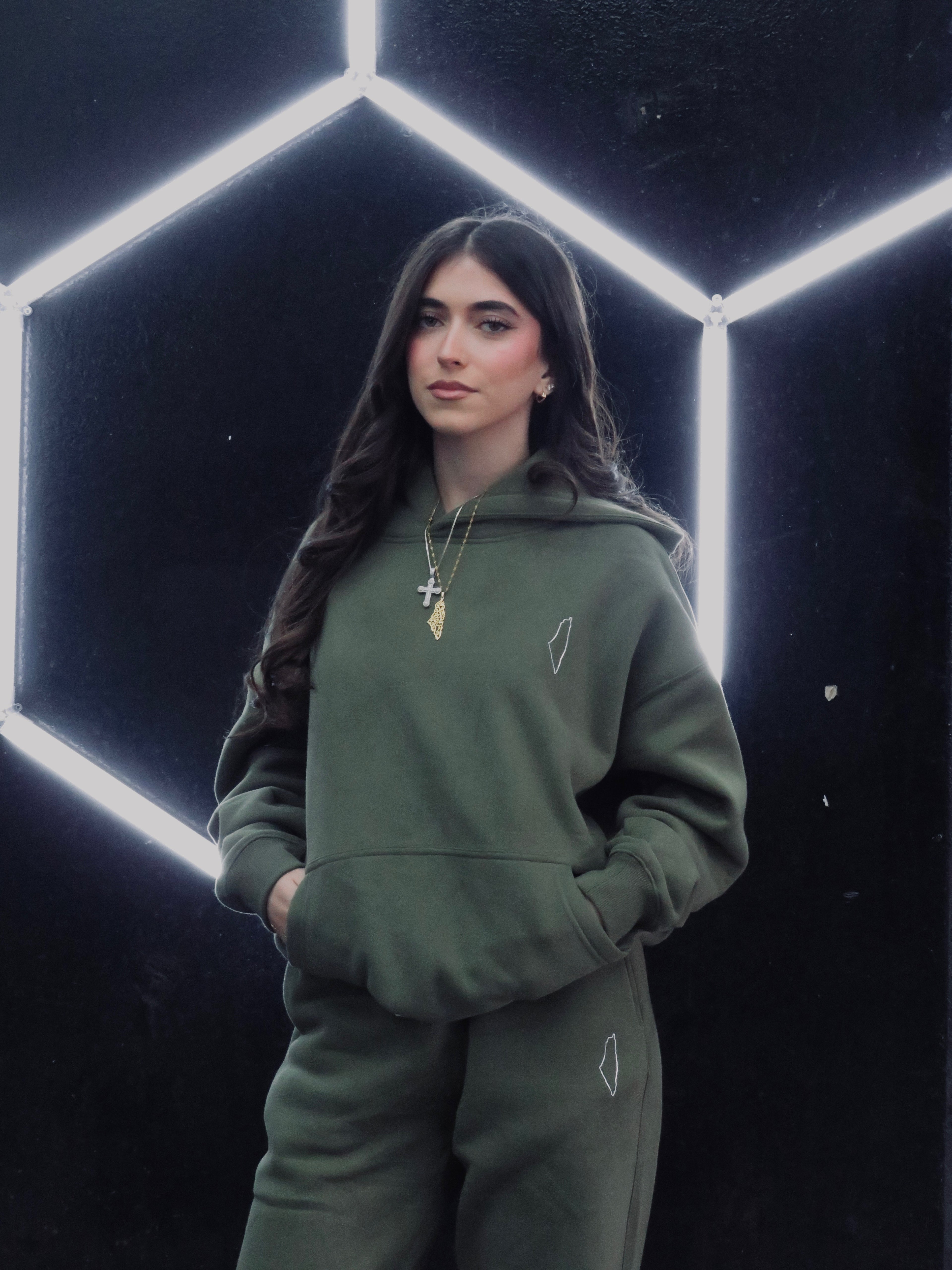 Green Palestine Map Sweatsuit