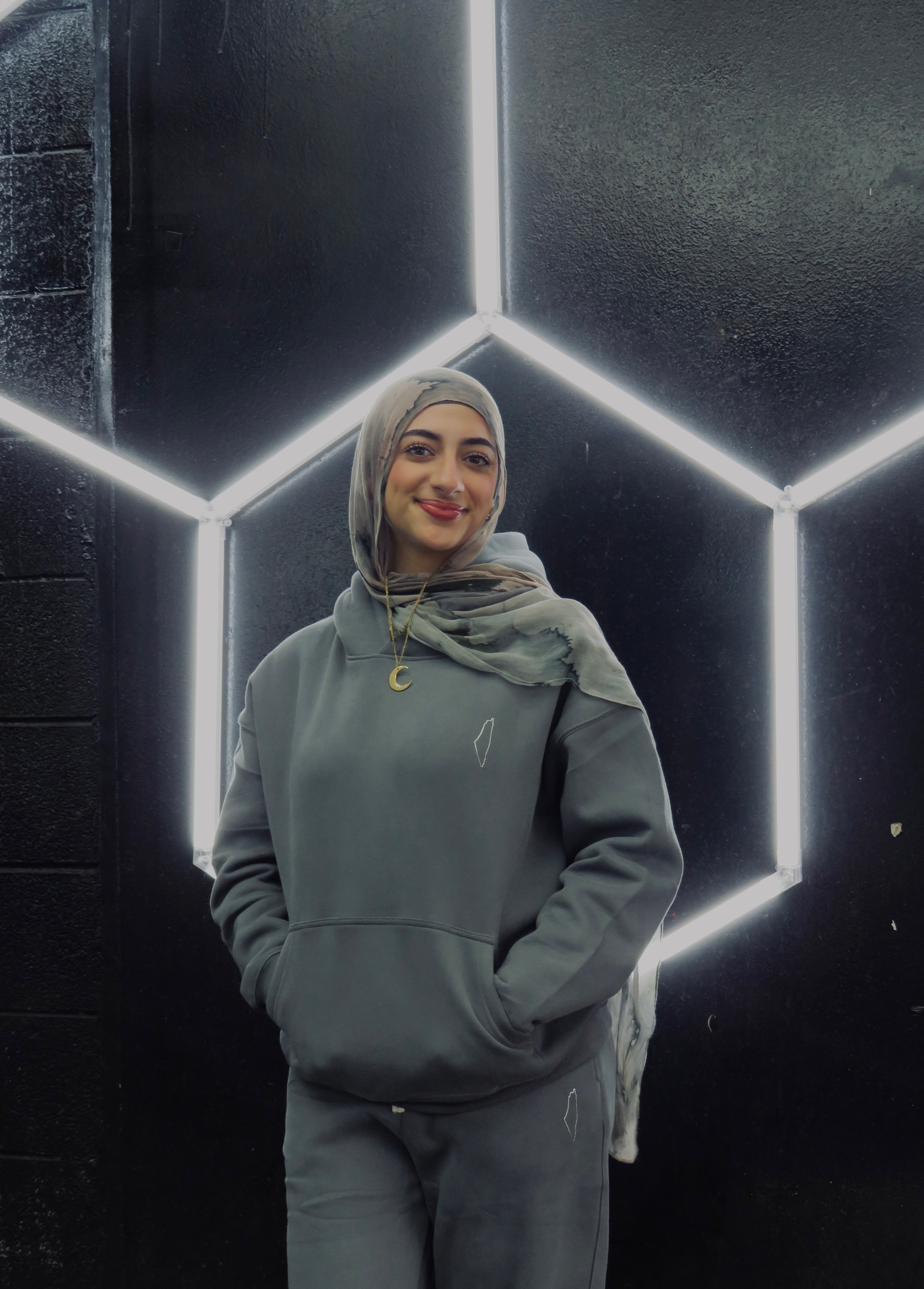 Grey Palestine Map Sweatsuit